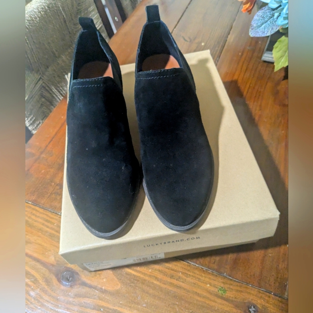 Lucky Brand Black Suede Boots